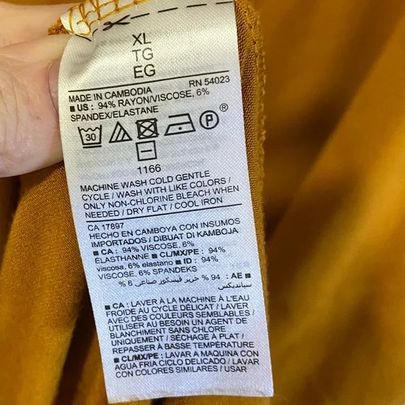 Old Navy fitted midi tank dress burnt orange xl - Picture 7 of 8